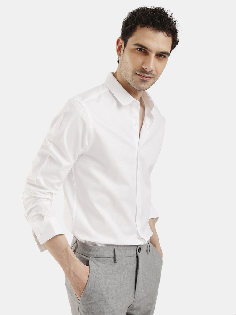 PLAIN DOBBY JACQUARD SHIRT