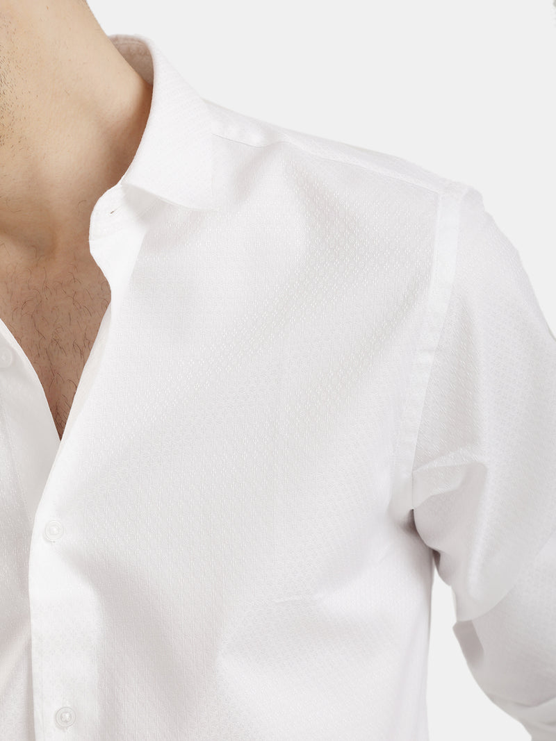 PLAIN DOBBY JACQUARD SHIRT