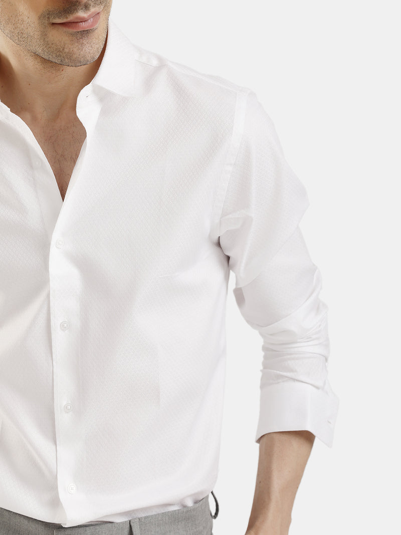 PLAIN DOBBY JACQUARD SHIRT