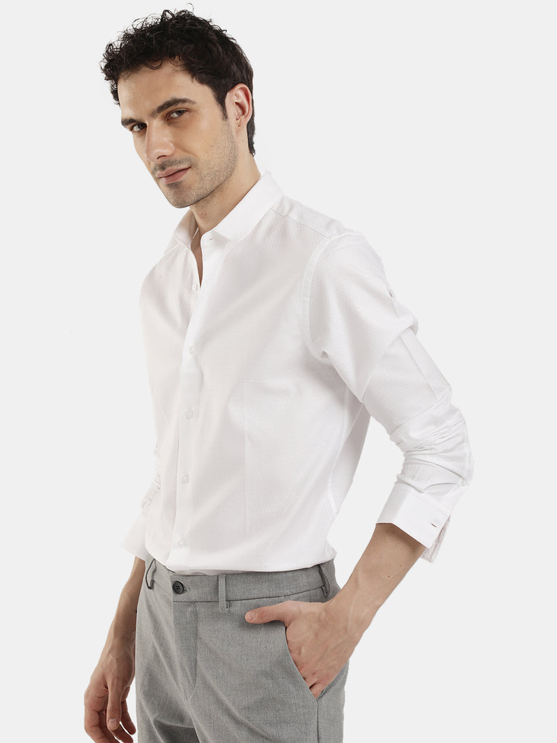 PLAIN DOBBY JACQUARD SHIRT