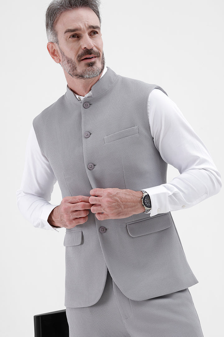BLUE STRETCH WAISTCOAT