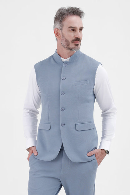 SKY BLUE STRETCH WAISTCOAT