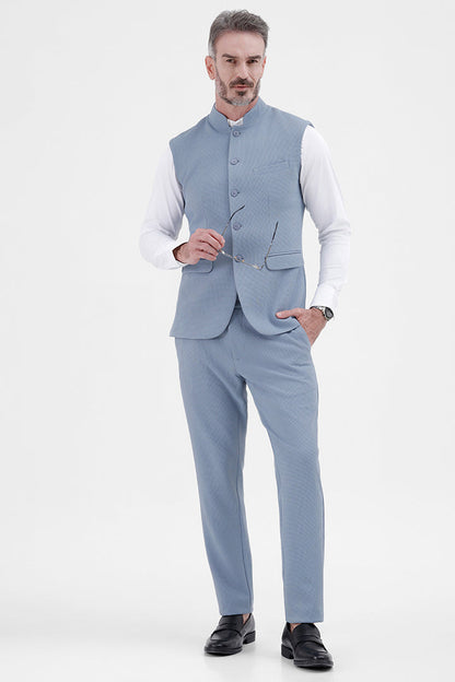 SKY BLUE STRETCH WAISTCOAT
