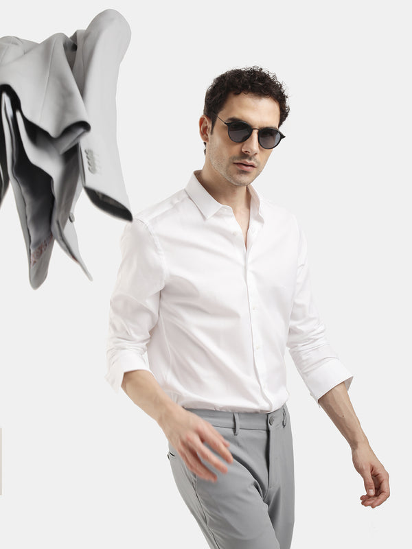 PLAIN DOBBY JACQUARD SHIRT