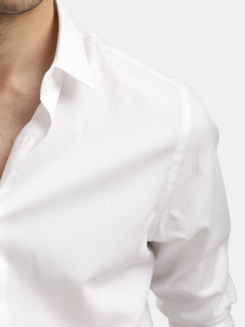 PLAIN DOBBY JACQUARD SHIRT