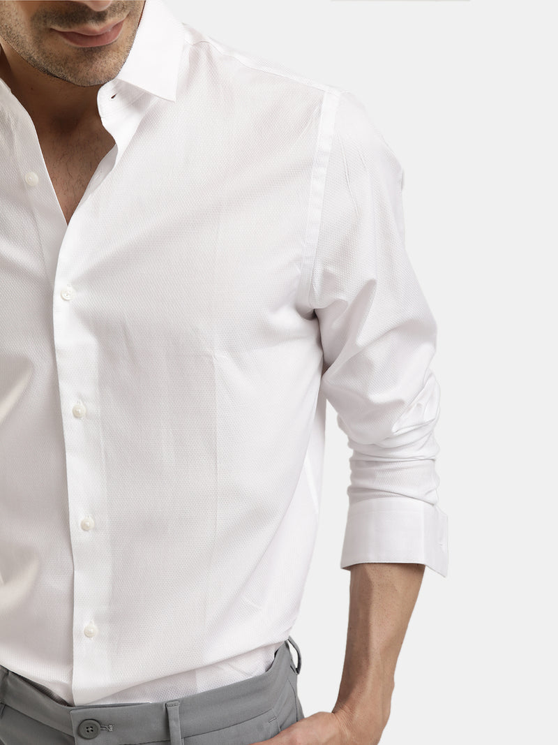 PLAIN DOBBY JACQUARD SHIRT