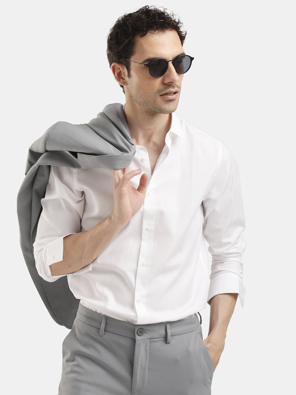 PLAIN DOBBY JACQUARD SHIRT