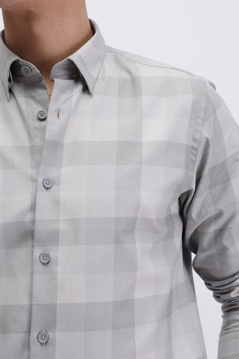 CHECKED TEXTURED SHIRT