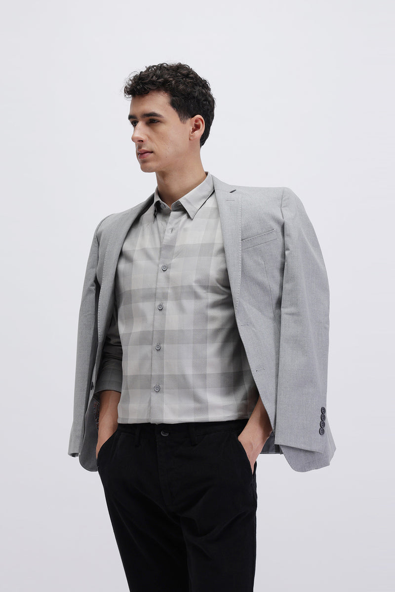 CHECKED TEXTURED SHIRT