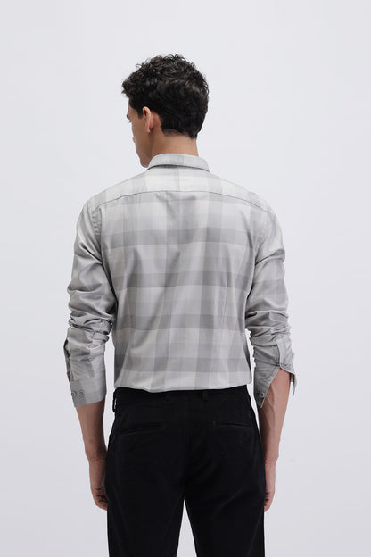 CHECKED TEXTURED SHIRT