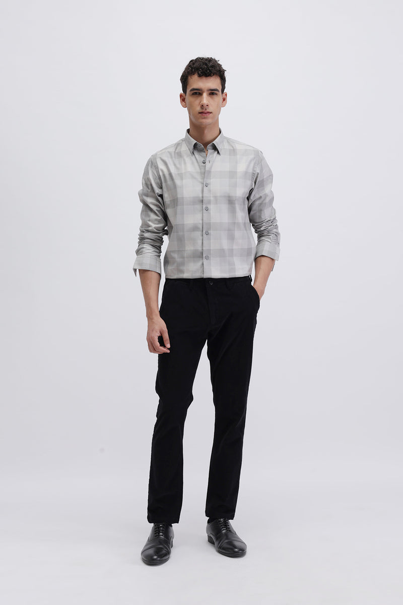 CHECKED TEXTURED SHIRT