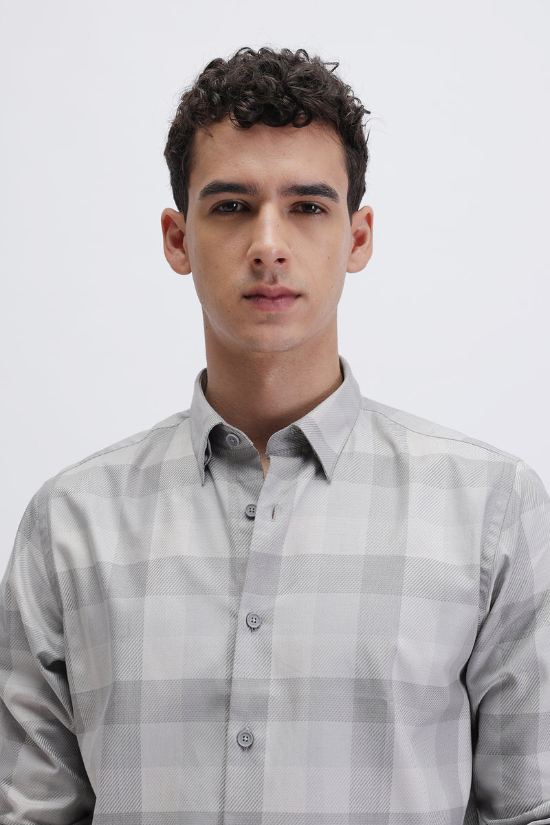 CHECKED TEXTURED SHIRT