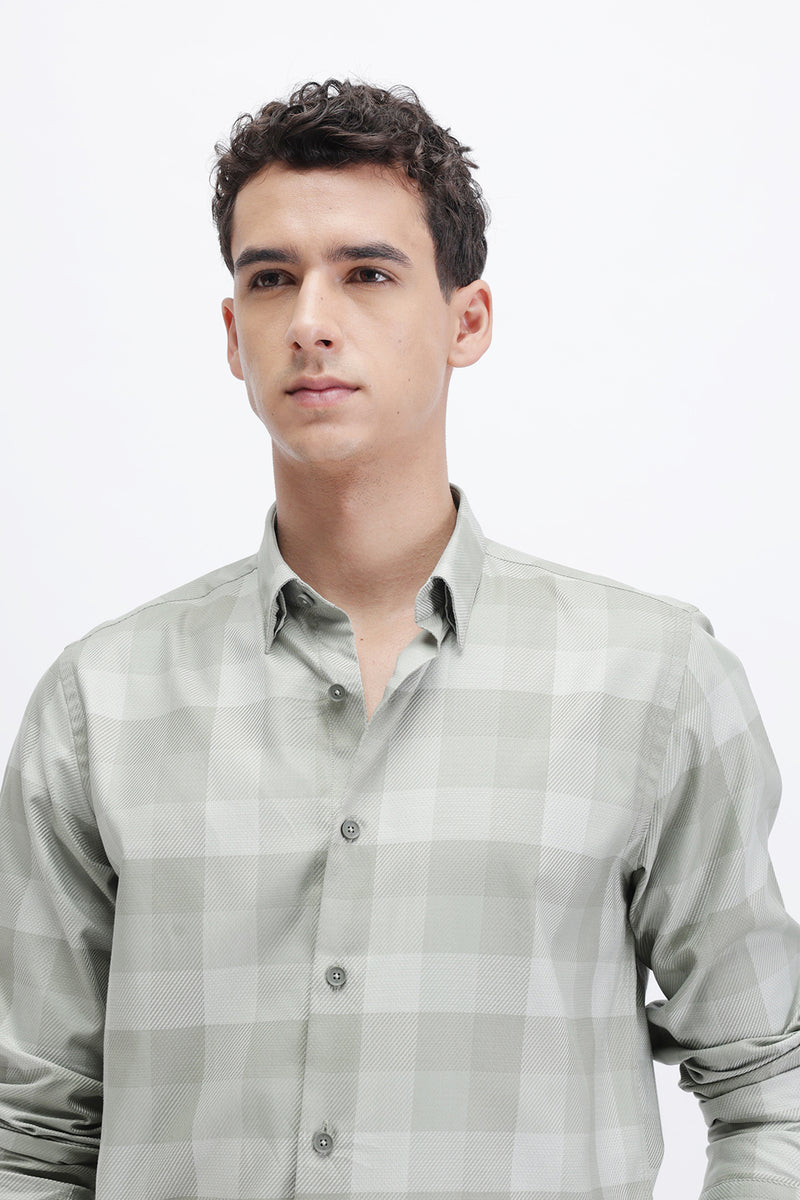 CHECKED TEXTURED SHIRT