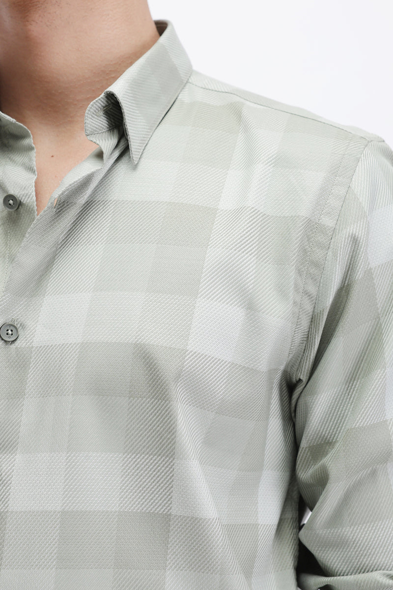 CHECKED TEXTURED SHIRT