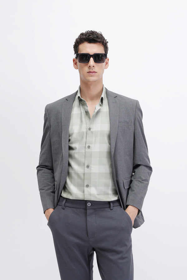 CHECKED TEXTURED SHIRT