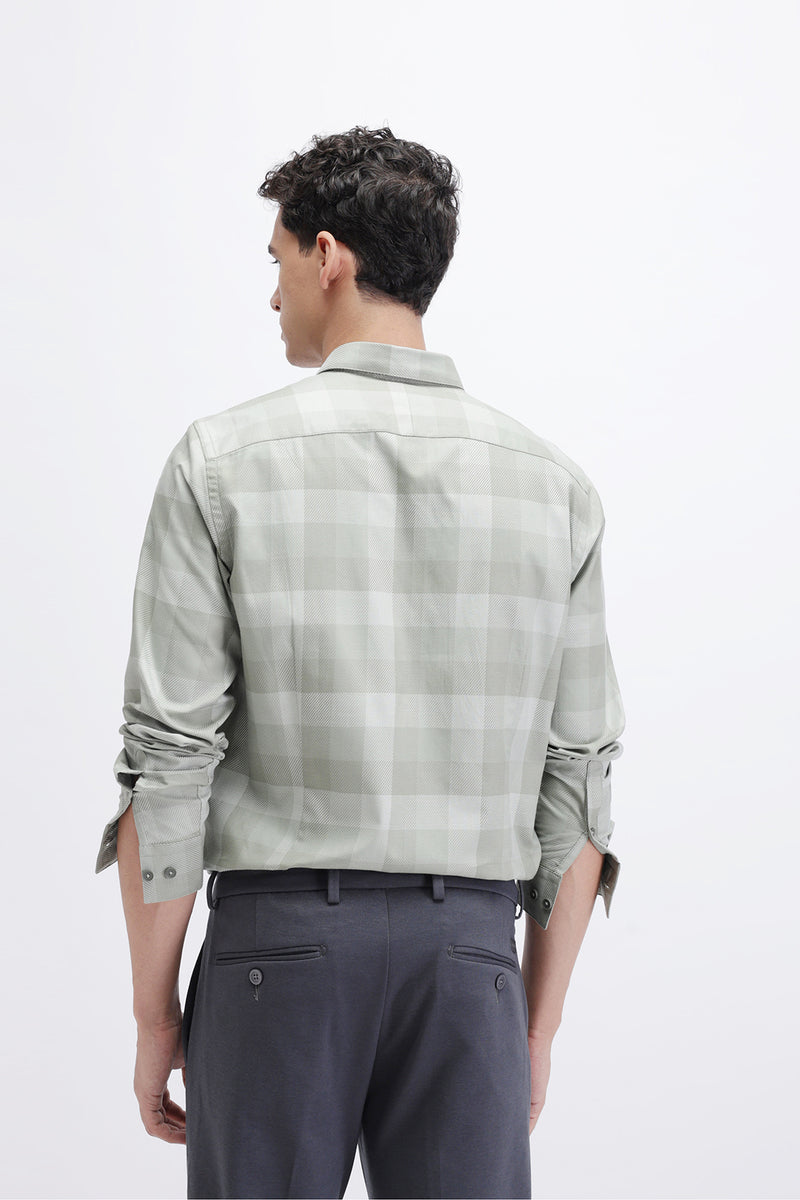 CHECKED TEXTURED SHIRT