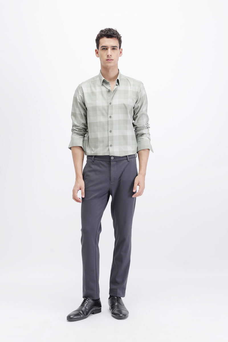 CHECKED TEXTURED SHIRT