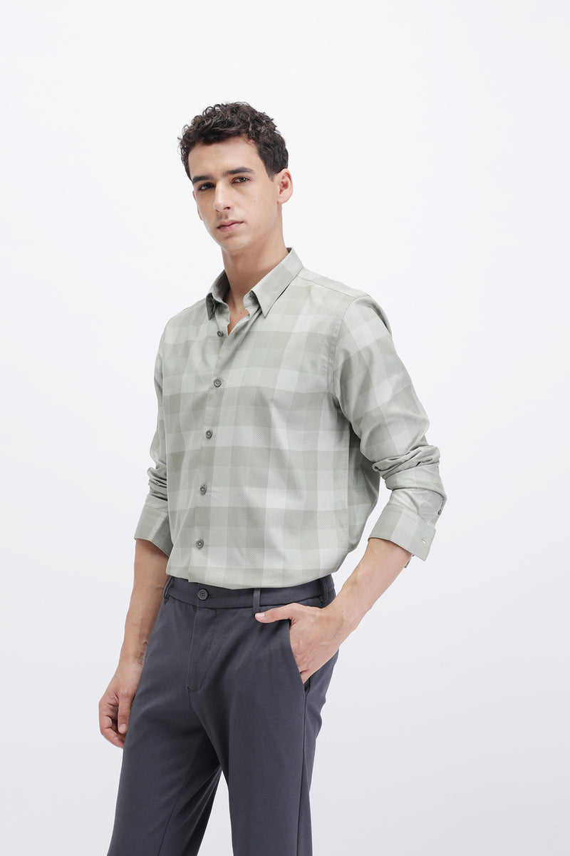 CHECKED TEXTURED SHIRT