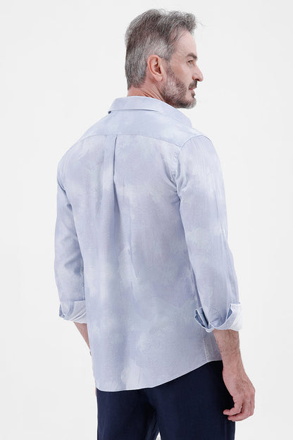 CLOUD COTTON LINEN PRINT SHIRT