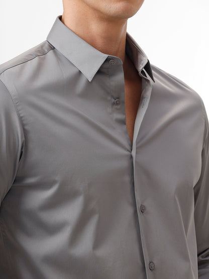 Samuel Titanium Slim Fit Cotton Shirt