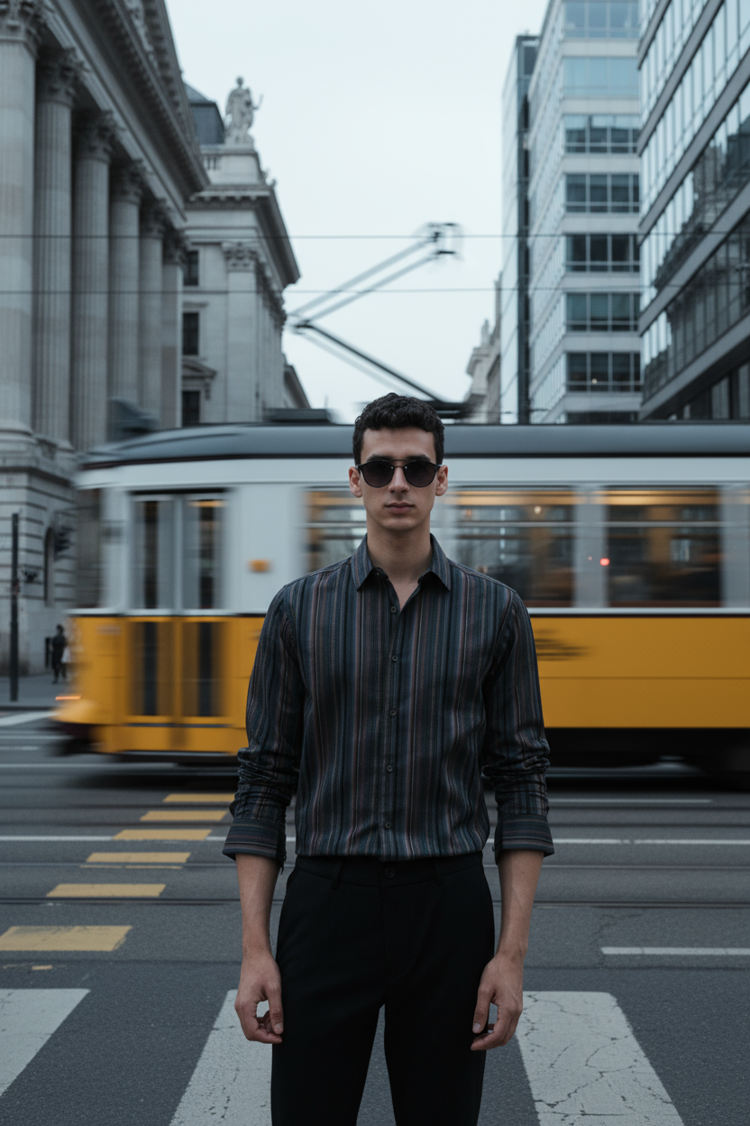 MULTI COLORED STRIPED SHIRT