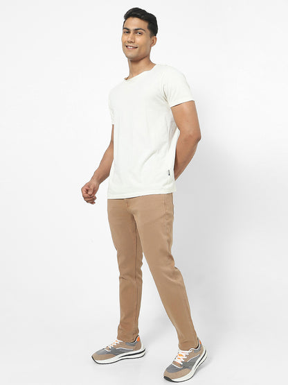 Men Slim Mid Rise Brown Jeans