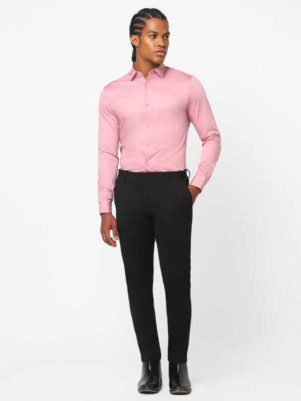 Men's Flamingo Pink Solid Shirt