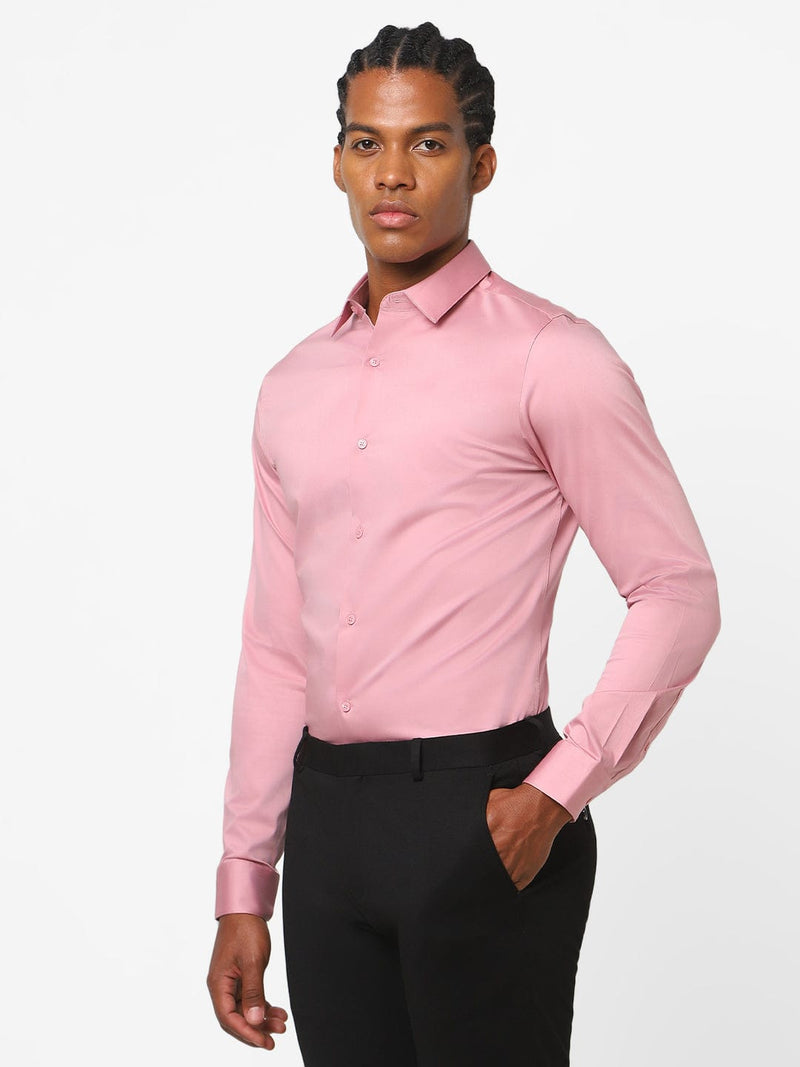 Men's Flamingo Pink Solid Shirt