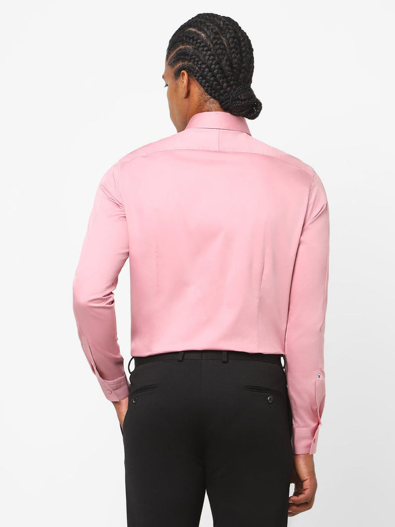 Men's Flamingo Pink Solid Shirt