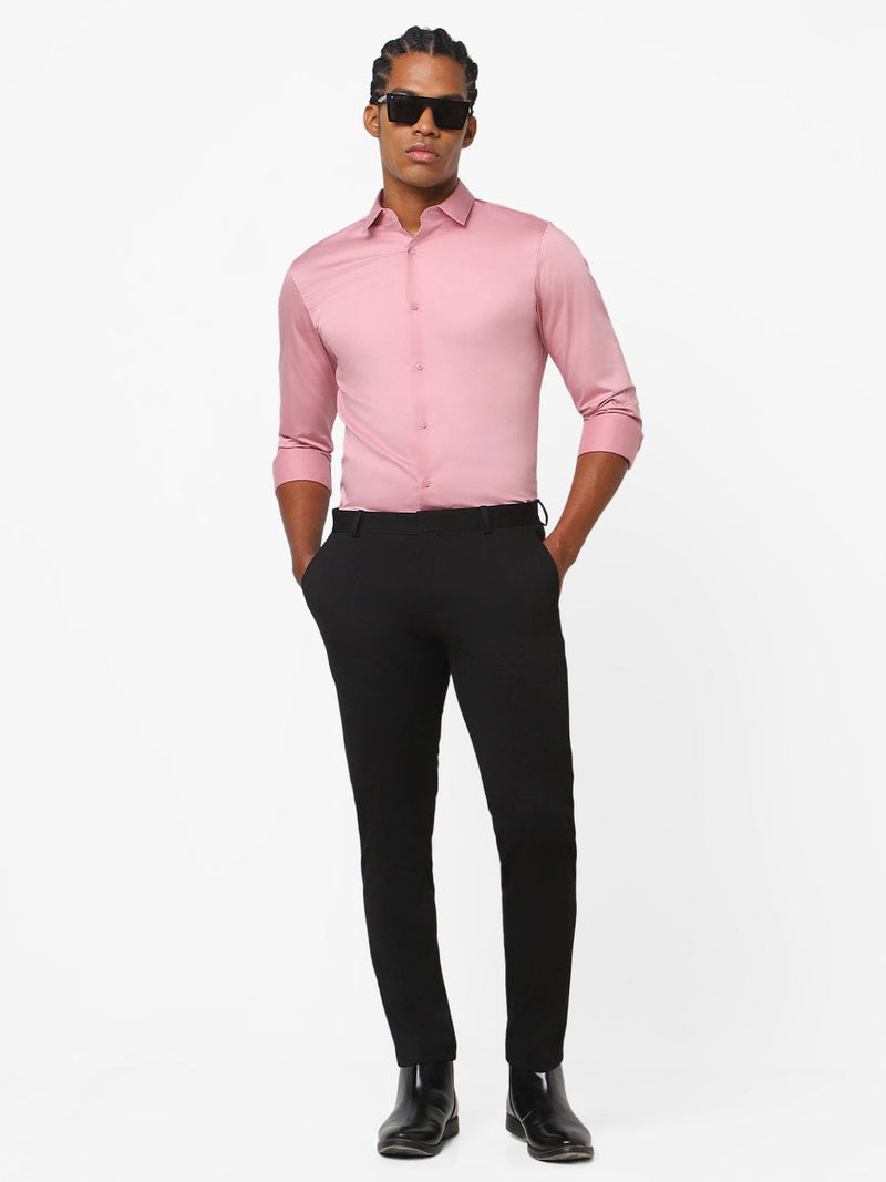 Men's Flamingo Pink Solid Shirt