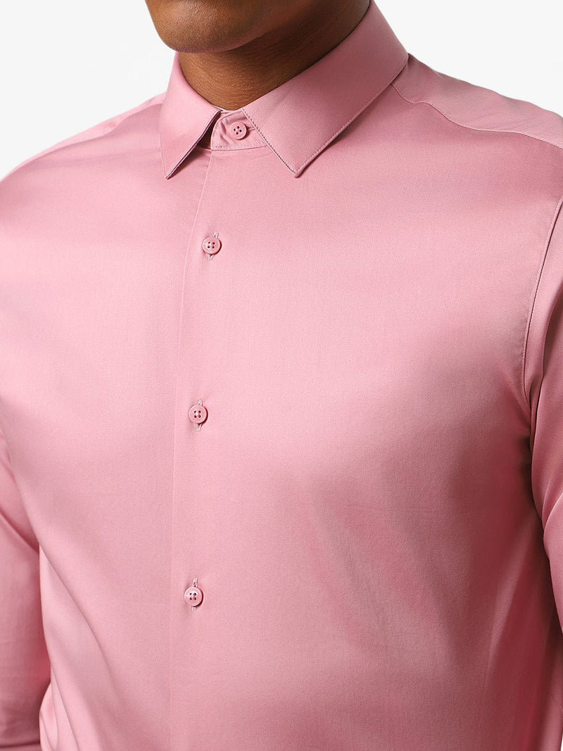 Men's Flamingo Pink Solid Shirt