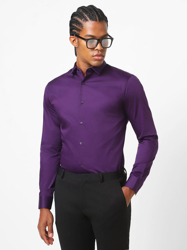 Men's Royal Voilet Solid Shirt
