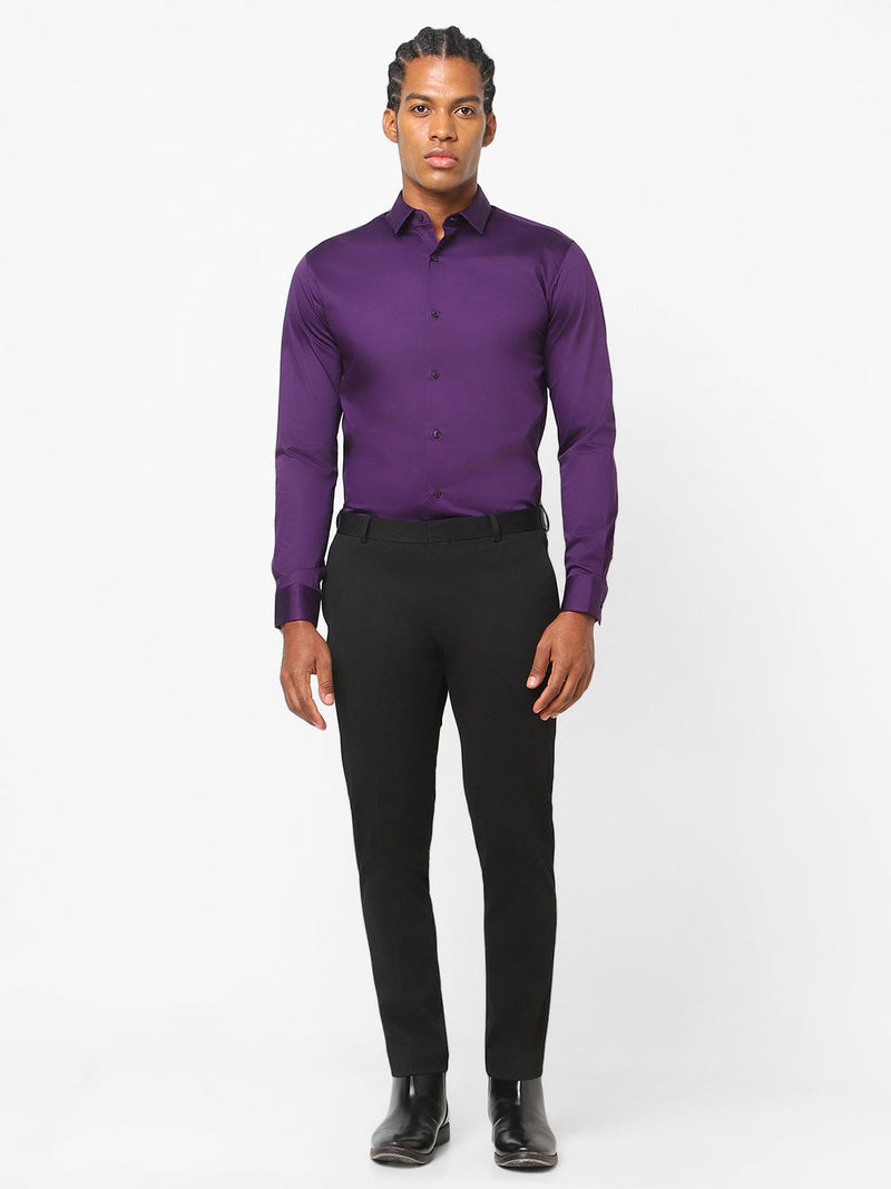 Men's Royal Voilet Solid Shirt