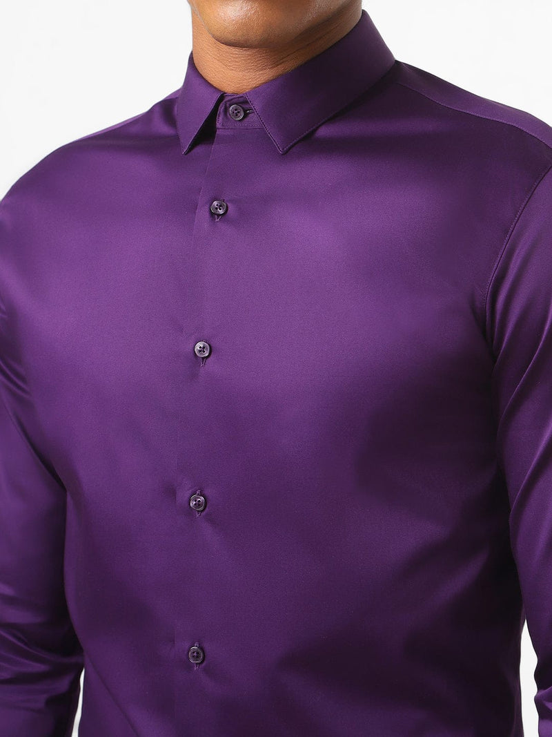 Men's Royal Voilet Solid Shirt