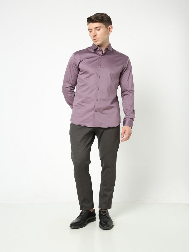 Men's African Voilet Solid Shirt