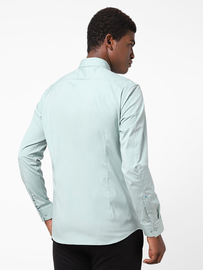 Men's Light Blue Solid Shirt