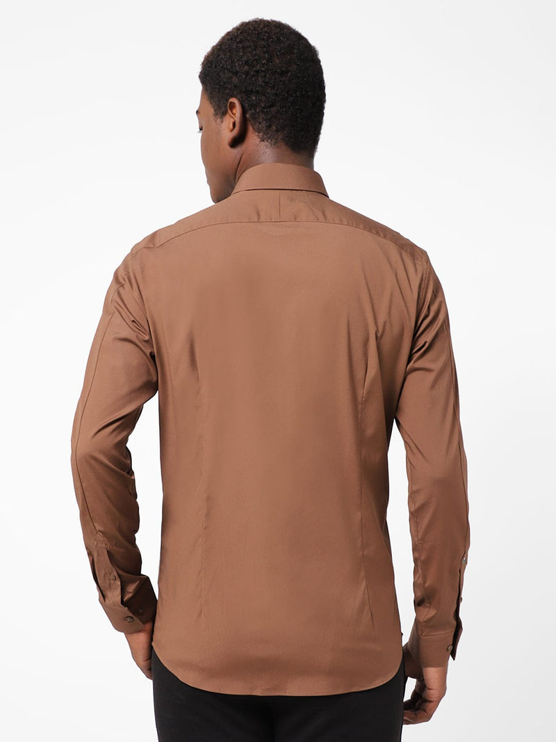 Men's Caramel Solid Shirt