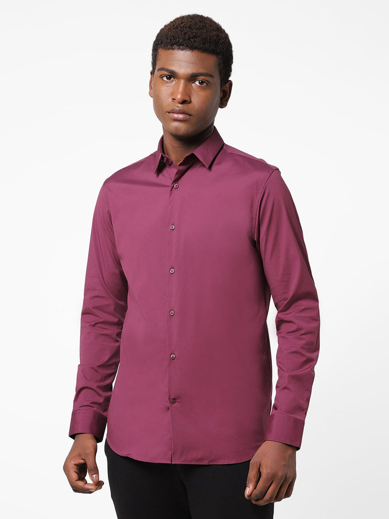 Men's Mulberry Solid Shirt