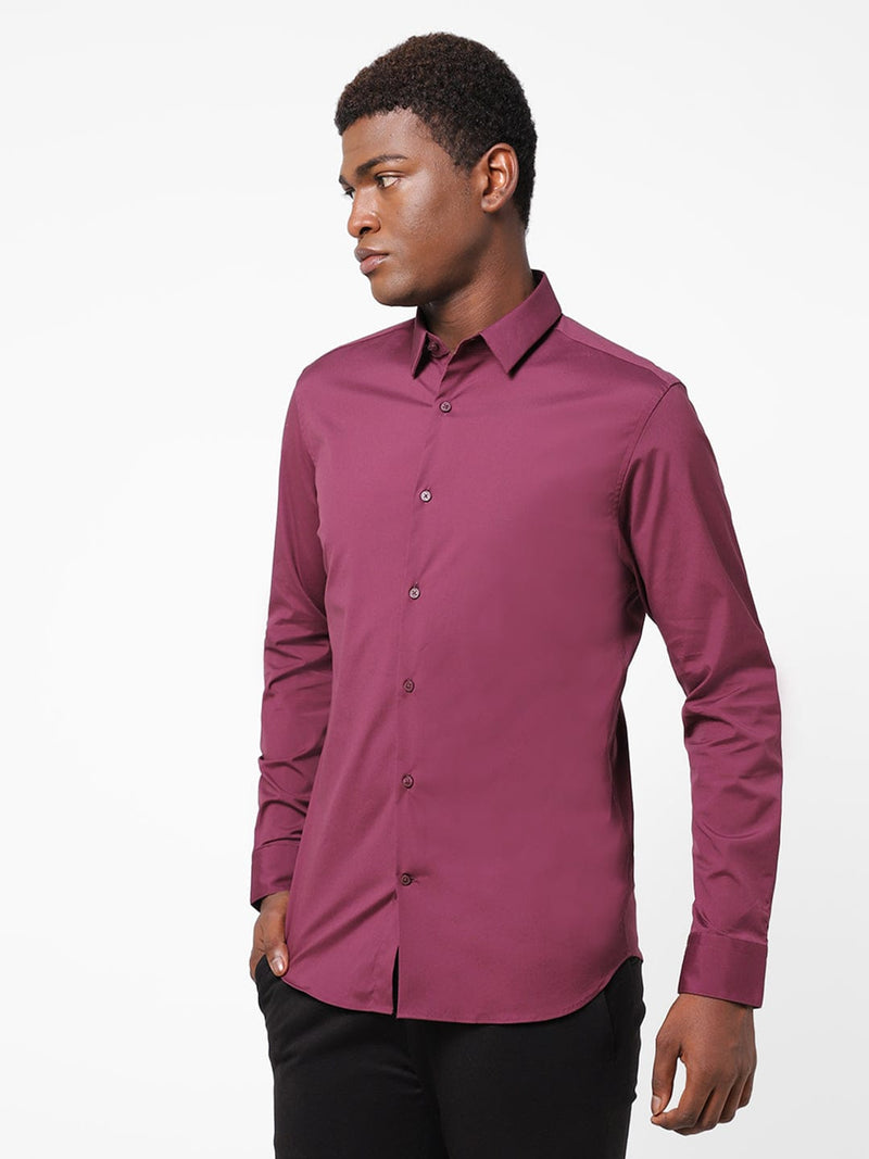 Men's Mulberry Solid Shirt