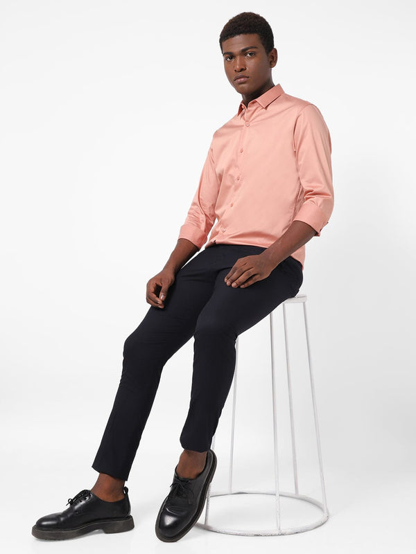 Men's Flamingo Pink Solid Shirt