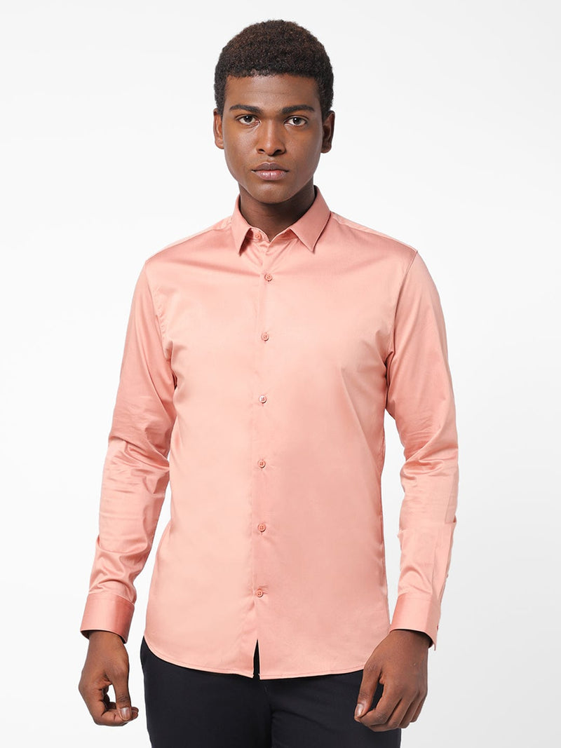 Men's Flamingo Pink Solid Shirt