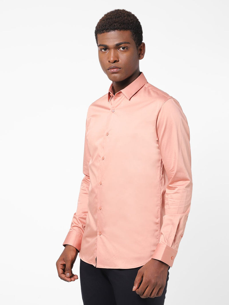 Men's Flamingo Pink Solid Shirt