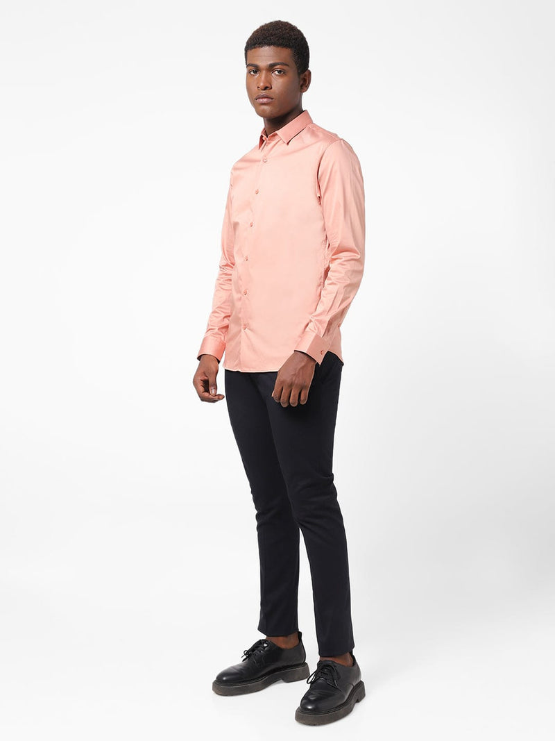 Men's Flamingo Pink Solid Shirt