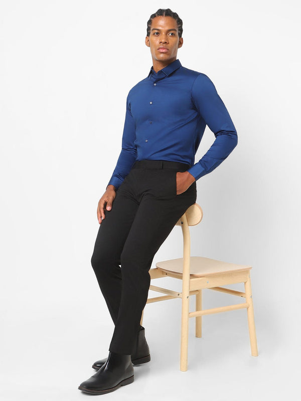 Men's Egyptian Blue Solid Shirt