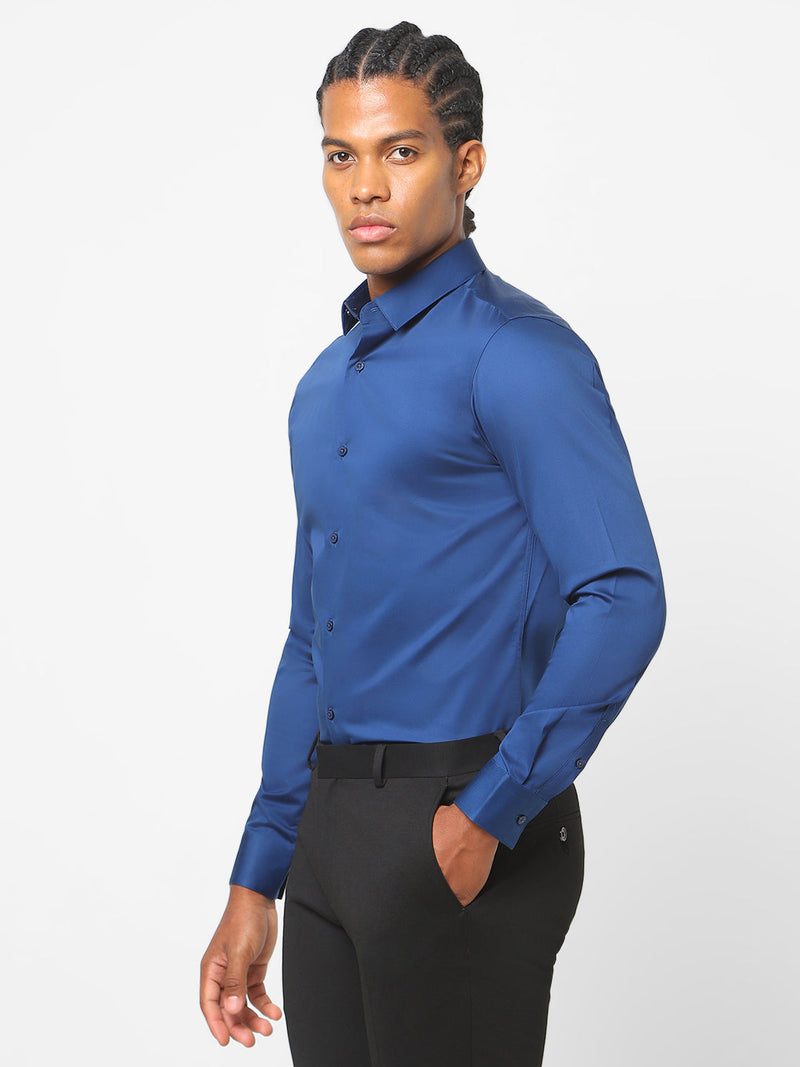 Men's Egyptian Blue Solid Shirt