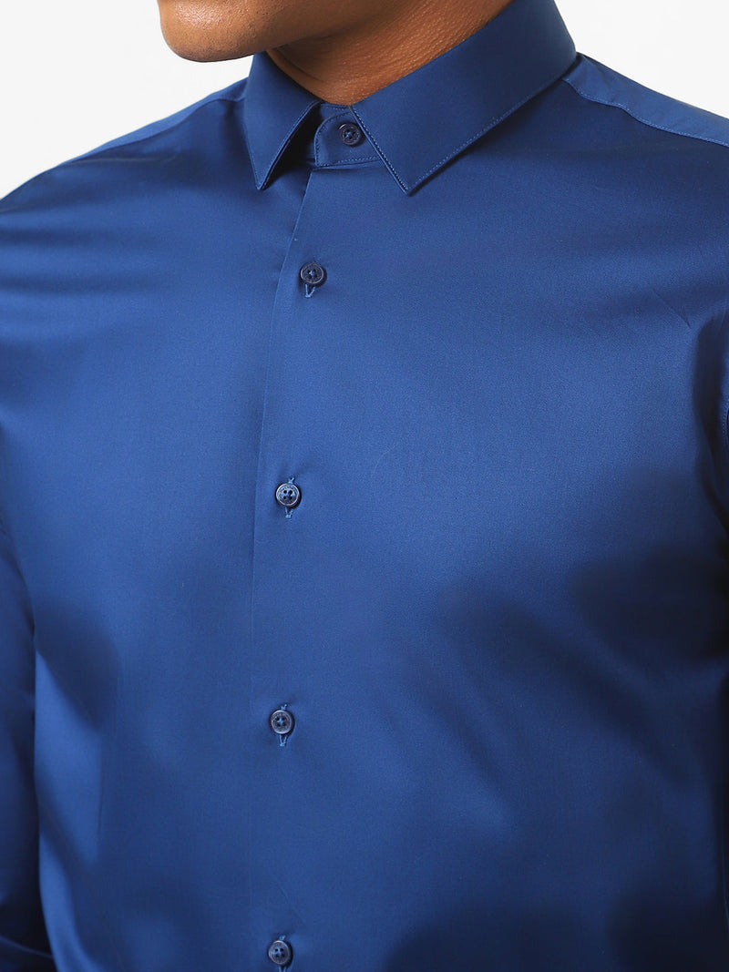 Men's Egyptian Blue Solid Shirt