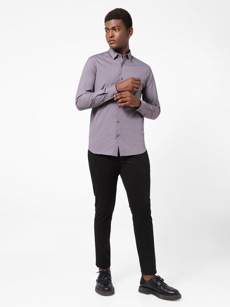 Men's African Voilet Solid Shirt