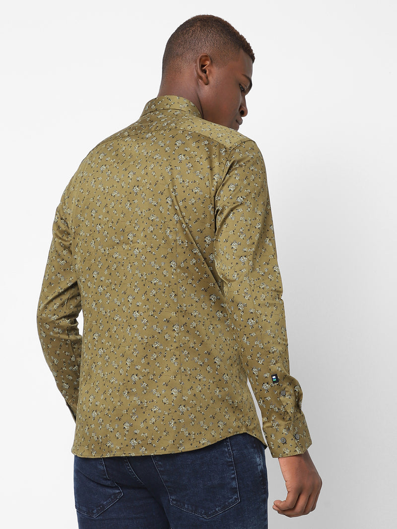 Men's Green Cotton Shirt