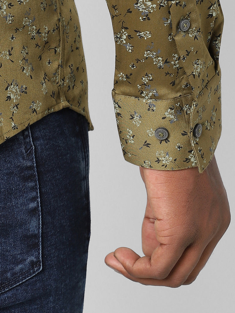 Men's Green Cotton Shirt