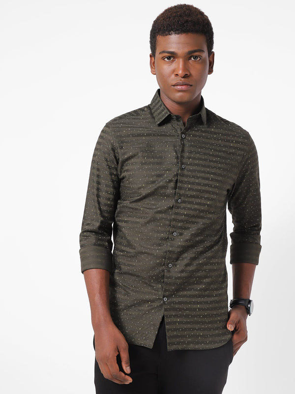 Men's Sky Blue Printed Shirt